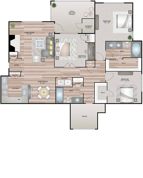 Kiki w/ Garage 3 bedroom 2 bathroom